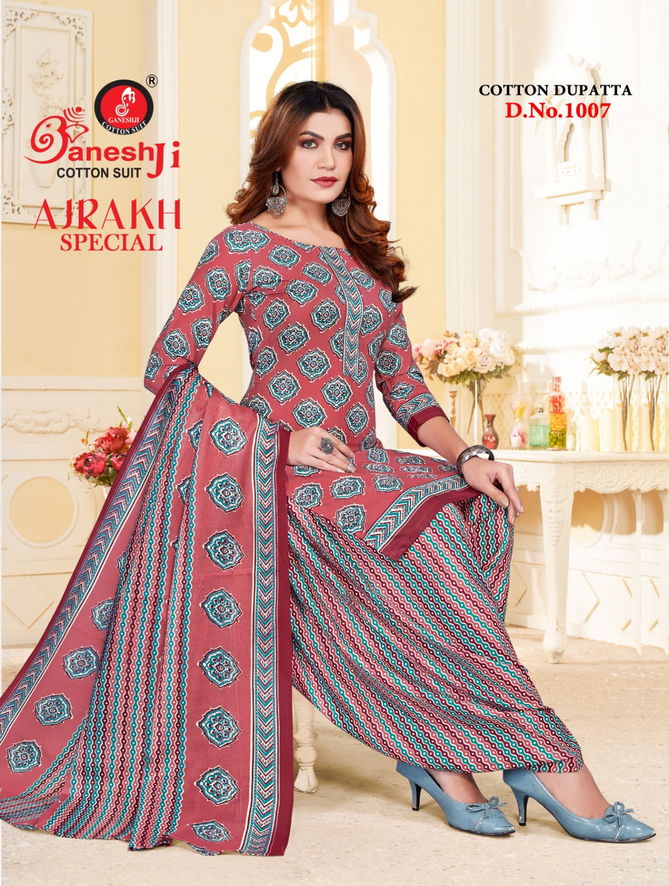 Ajrakh Special Vol 1 By Ganeshji Cotton Printed Dress Material Wholesale Price